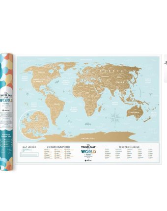 Скретч-карта мира 1DEA.me Travel map Holiday Lagoon World