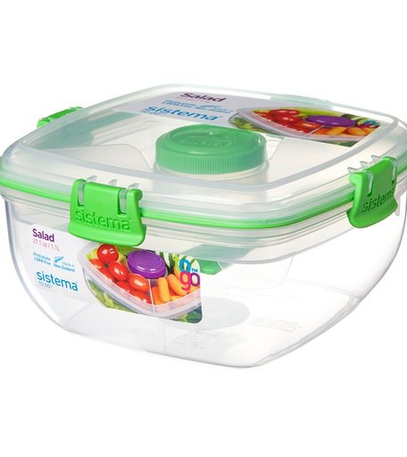 Sistema To-Go Контейнер для салата с разделителями и приборами 1,1 л