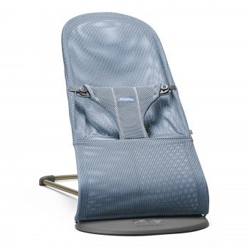 Кресло-шезлонг BabyBjorn Bliss, Slate Blue, Mesh, серо-голубой