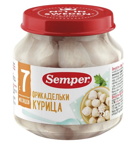 Пюре Сэмпер курица, с 7 месяцев, 125 г