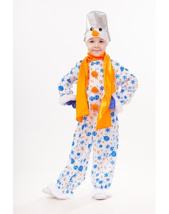 Миниатюра фотографии Пуговка карнавальный костюм снеговик снежок русские сказки