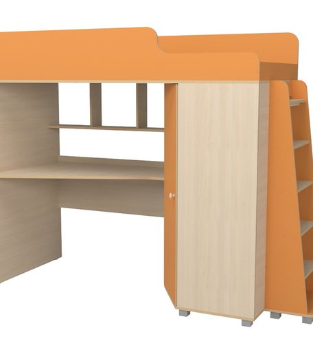 Кровать Капризун чердак с рабочей зоной Р440