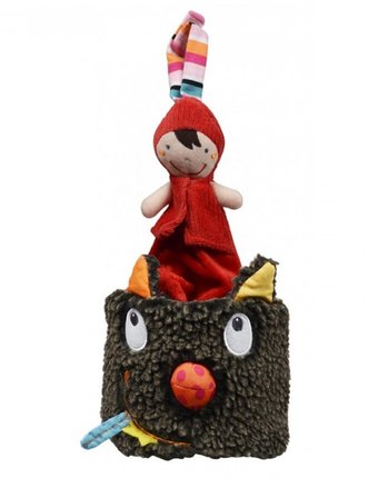 Мягкая игрушка Ebulobo Волчонок в шляпе 14 см