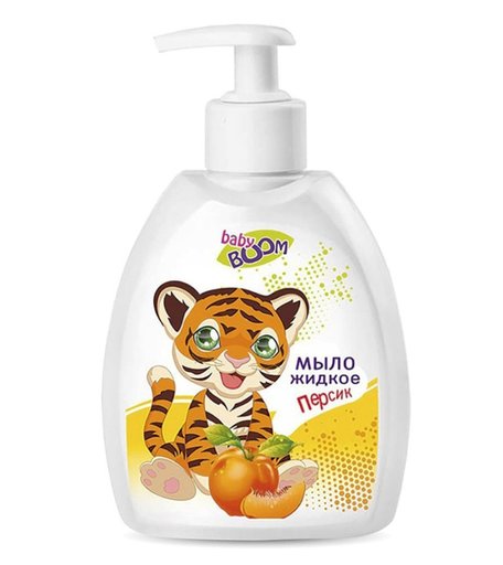 Детское мыло жидкое Iris Cosmetic Детское мыло жидкое персик, 300мл, 1+, Iris BABY BOOM