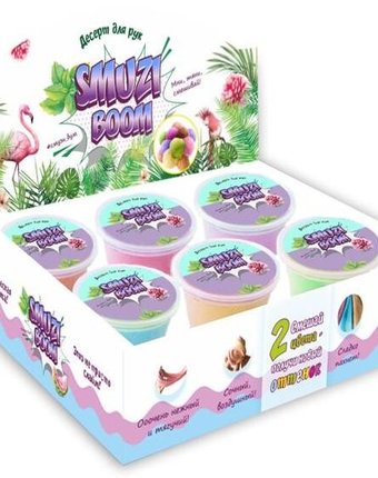 Развивающая игрушка Smuzi Boom Шоу-бокс Слайм 6 цветов 150 г