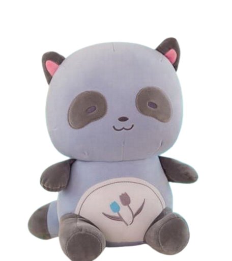 Мягкая игрушка Super01 Енот 38 см цвет: серый