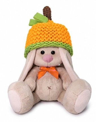 Миниатюра фотографии Мягкая игрушка budi basa зайка ми в шапке-мандарин 15 см цвет: бежевый