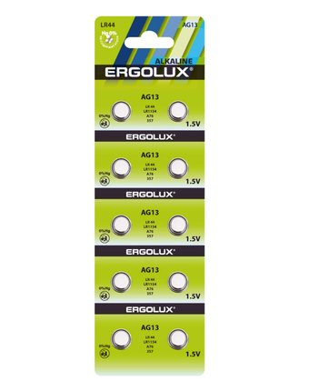 Батарейки ERGOLUX Ergolux AG13 BL-10 10