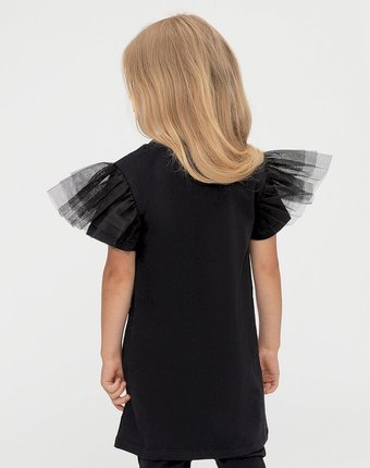 Платье с рукавом-крылышком черное Button Blue
