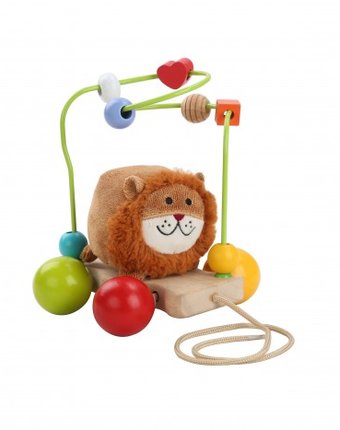 Миниатюра фотографии Деревянная игрушка lucy & leo каталка-лабиринт лев
