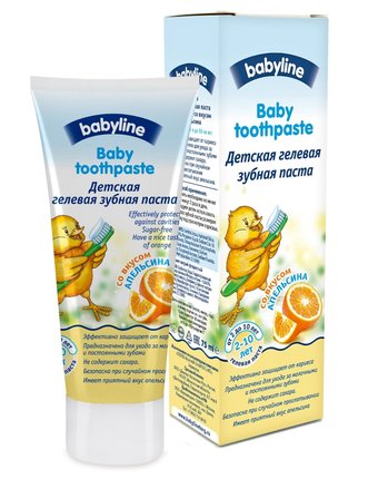 Зубная паста Babyline Апельсин, с 2 лет, 75 мл