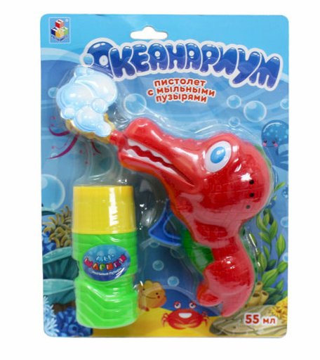 Пистолет с мыльными пузырями 1Toy Океанариум Крокодил