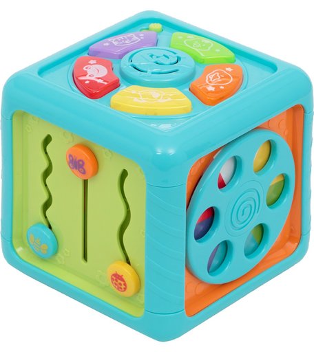 Центр развивающий Развитика Куб 5в1, синий/зеленый