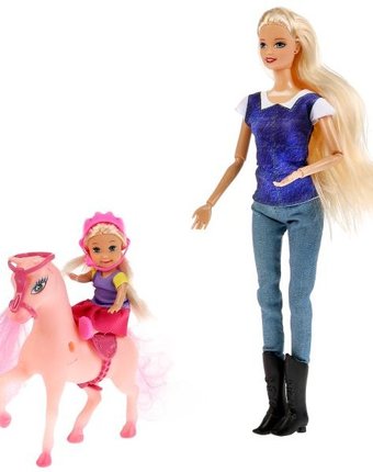 Миниатюра фотографии Карапуз кукла софия с дочерью на лошадке 29 см b161-s-bo