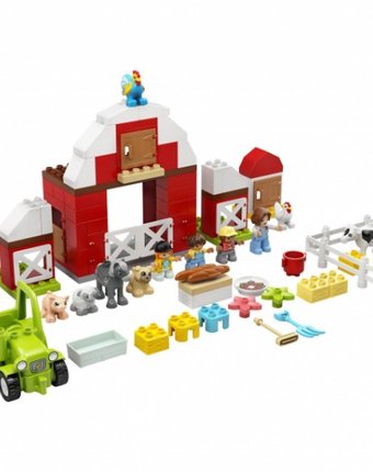 Миниатюра фотографии Конструктор lego duplo 10952 лего дупло фермерский трактор, домик и животные