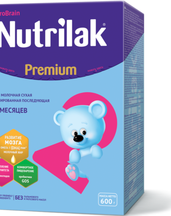 Молочная смесь Nutrilak Premium 2 6-12 месяцев, 600 г