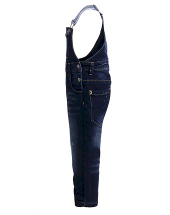 Миниатюра фотографии Трикотажный джинсовый полукомбинезон gulliver