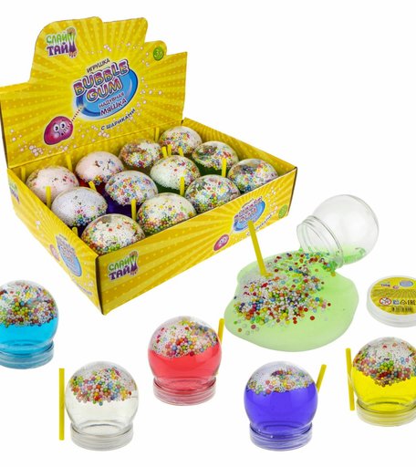 Слайм Слайм тайм Bubble Gum с шариками,