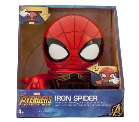 Часы Марвел (Marvel) Будильник BulbBotz Infinity Wars минифигура Spider-Man 14 см