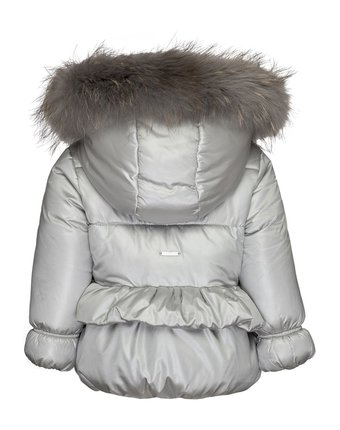 Миниатюра фотографии Зимняя куртка серебряного цвета gulliver