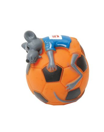 Игрушка Каскад Мышь на футбольном мяч, 10 см