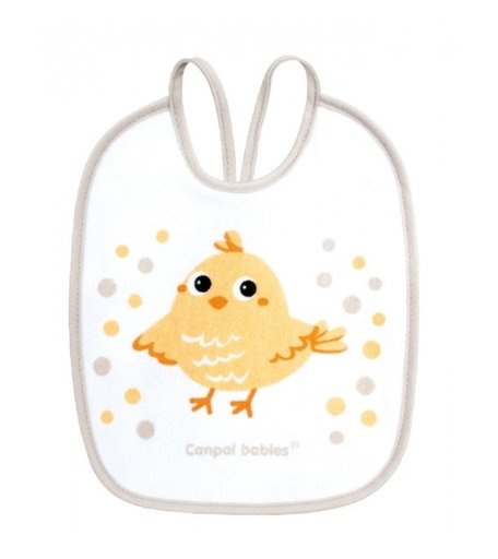 Нагрудник Canpol Bunny&Company хлопчатобумажный с рисунком, с рождения, 23х18.5 см