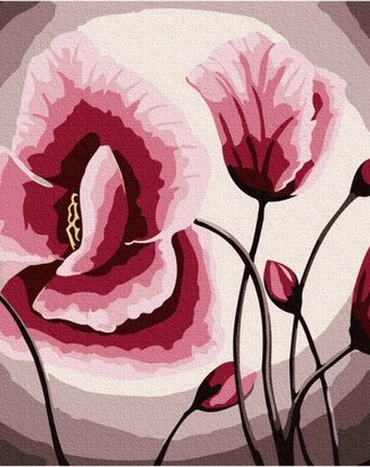 Molly Картина по номерам Розовые маки 20х15 см