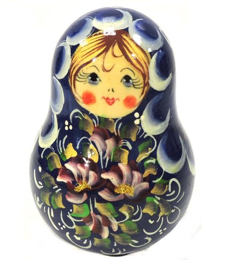 Неваляшка Taowa Девочка синяя в зелени