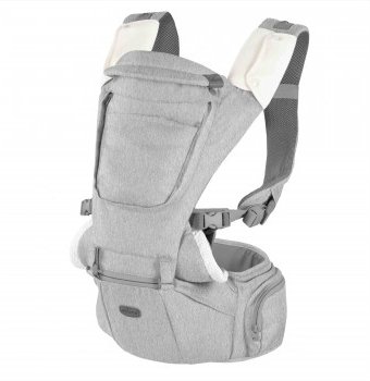 Миниатюра фотографии Переноска-трансформер chicco hip seat carrier titanium, серый