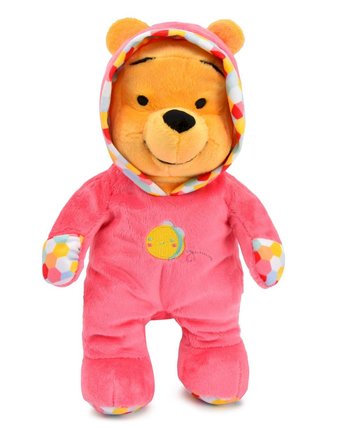 Мягкая игрушка Nicotoy Медвежонок Винни в комбинезоне 25 см цвет: оранжевый
