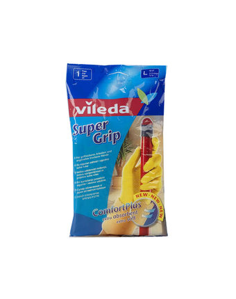 Перчатки Vileda с нескользящим покрытием Super Grip, S