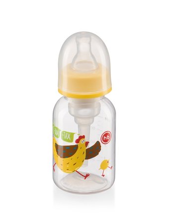 Миниатюра фотографии Бутылочка с силиконовой соской happy baby lemon, 120 мл, желтый