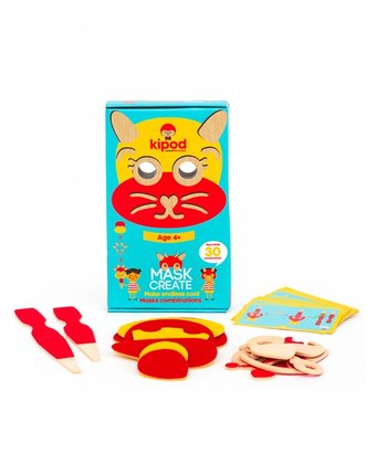 Kipod Toys Деревянный набор Сделай маску на липучках