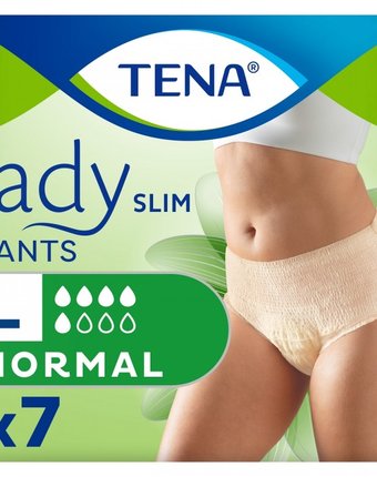 Миниатюра фотографии Tena впитывающие трусы slim lady pants normal 7 шт.