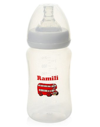 Миниатюра фотографии Бутылочка ramili baby, с рождения, 240 мл