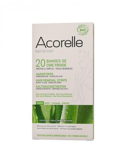 Acorelle Восковые полоски для депиляции тела x 20
