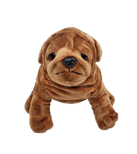 Мягкая игрушка Super01 Шарпей 18 см цвет: коричневый