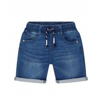 Миниатюра фотографии Шорты джинсовые с отворотами, синий