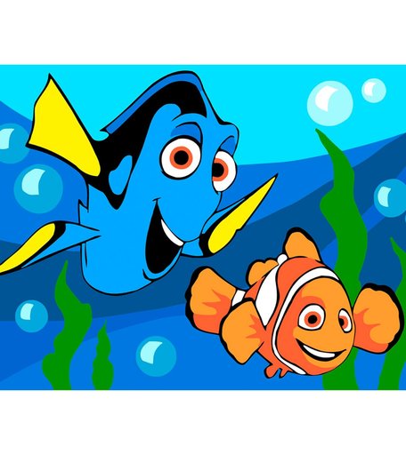 Набор для раскрашивания по номерам ФРЕЯ Марлин и Дори