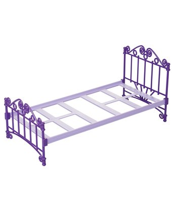 Миниатюра фотографии Мебель для кукол огонек кроватка фиолетовая