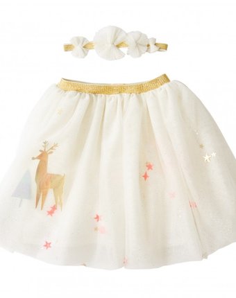 Миниатюра фотографии Merimeri рождественская юбка и ободок олени