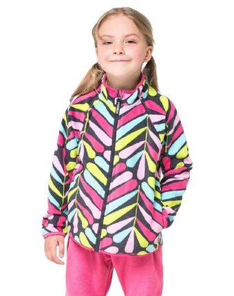 Миниатюра фотографии Crockid  куртка для девочки цветные листики