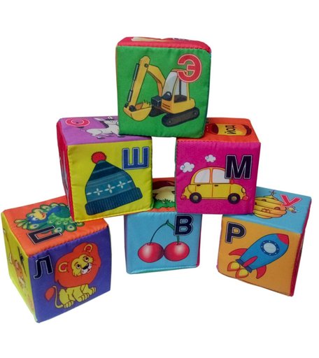 Набор кубиков Издательство Учитель Алфавит, 7х7х7