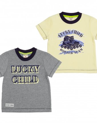 Миниатюра фотографии Lucky child футболка для мальчика basic sport 2 шт. 36-36