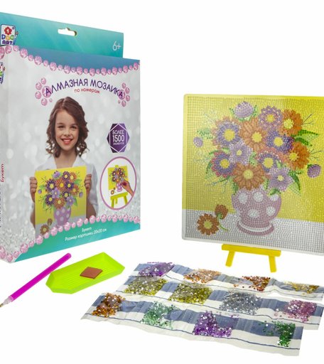 Набор для творчества 1Toy Art Букет Алмазная мозаика