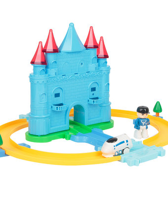Миниатюра фотографии Автотрек игруша трек enchanted castle со световыми эффектами (26 дет.)
