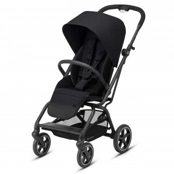 Коляска прогулочная Cybex Eezy S Twist+ 2 BLK Deep Black с бампером, черный