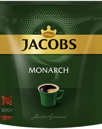 Миниатюра фотографии Jacobs кофе растворимый monarch сублимированный 500 г