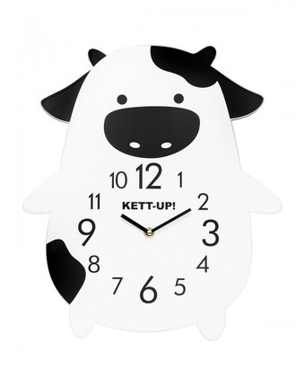 Миниатюра фотографии Часы kett-up детские настенные design zoo коровка