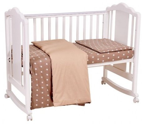 Постельное белье Polini kids Звезды (3 предмета) 120х60 см